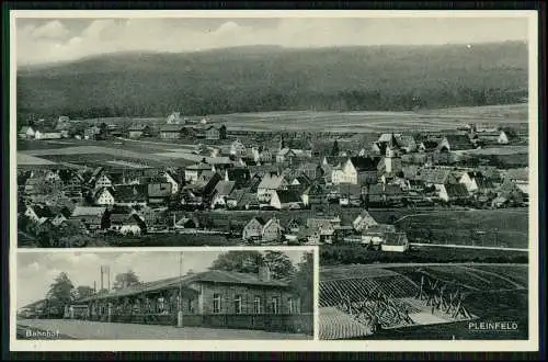 AK Pleinfeld Lr. Weißenburg-Gunzenhausen Bahnhof und Panorama 1933