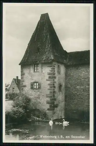 2x AK Weißenburg am Sand Mittelfranken Bayern St. Andreas-Kirche Seeweiher 1925