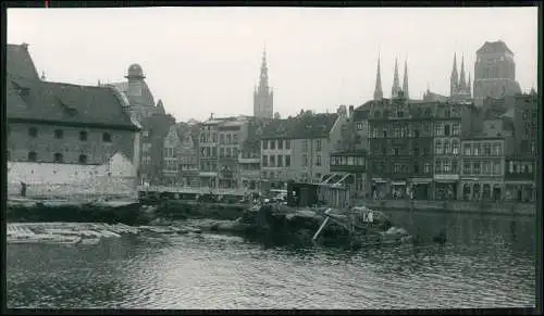 Foto 21x12cm Gdańsk Danzig Mottlaupartie Lange Brücke Marienkirche Frauentor