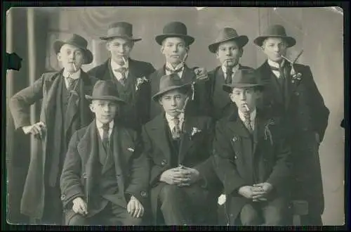 3x Foto AK Altengrabow Dörnitz Möckern Jerichower Gruppenfoto junge Männer 1911