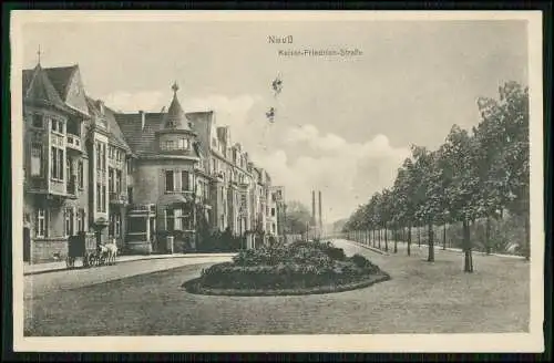 AK Neuss am Rhein Kaiser Friedrich Straße Feldpost Eupen P.K. zu befördern 1917