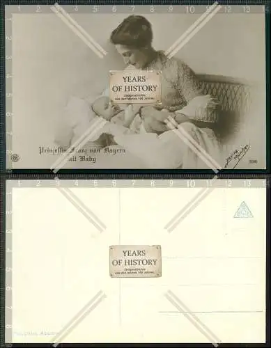 Orig. AK Prinzessin Franz von Bayern mit Baby Prinz Ludwig