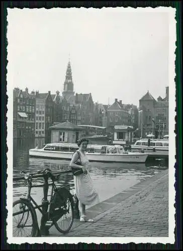 12x Foto Reise nach Amsterdam Hafen Schiffe uvm. Holland Niederlande 1950-55