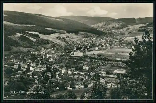 Foto Trinks AK Klingenthal Huth im Vogtland Sachsen Panoramablick auf den Ort