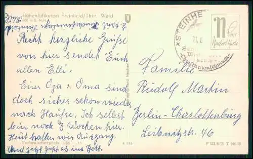Foto AK Steinheid Neuhaus am Rennweg Thüringen Teilansicht Hanglage Häuser gel.