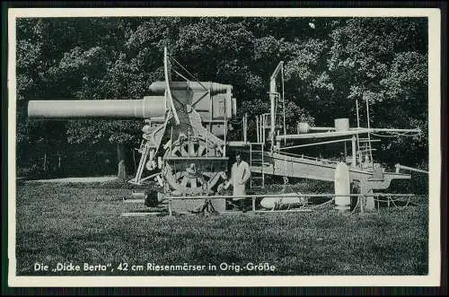 Dicke Berta 42 cm Riesenmörser deutsches Geschütz Ausstellung in Originalgröße