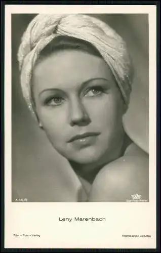 Foto AK Postkarte Portait Schauspielerin Leny Marenbach Turban Tobis 3751 / 1