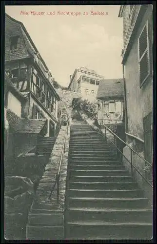 AK Beilstein an der Mosel Alte Häuser und Kirchtreppe 1909