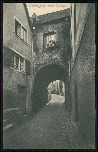 AK Beilstein an der Mosel Dorfstraße mit altem Torbogen 1916