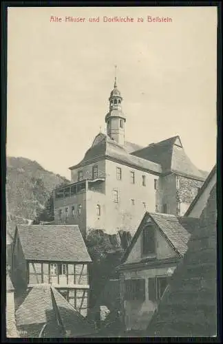 AK Beilstein an der Mosel Alte Häuser und Dorf-Kirche 1909