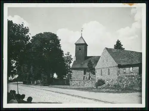 Foto Dorf mit Kirche 1934 Lausitz Brandenburg 1936 ? Beschreibung Rückseite