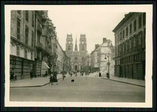 3x Foto Kriegszerstörungen in Orléans Loire Frankreich 1940-41