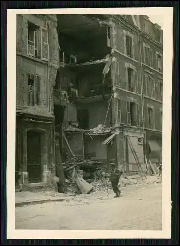 3x Foto Kriegszerstörungen in Orléans Loire Frankreich 1940-41