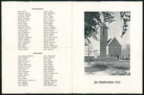 Programm Konfirmation Heliand-Kirche Kirchengemeinde St. Reinoldi Dortmund 1953