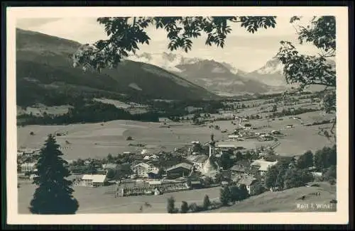 Foto AK Reit im Winkl in Oberbayern Panorama Teilansicht mit Kirche Alpenblick