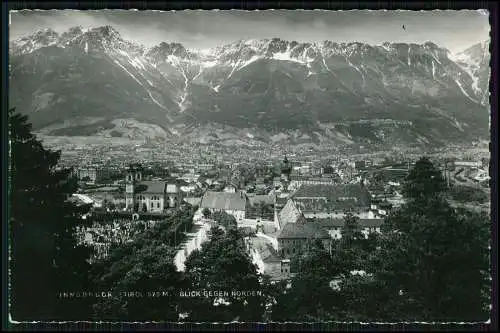 Foto AK Innsbruck in Tirol Panorama Blick gegen Norden Berge der Alpen Echt Foto