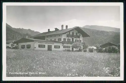 Foto AK Reit im Winkl Oberbayern Feichtenhof Gasthof Restaurant Cafe Echt Foto