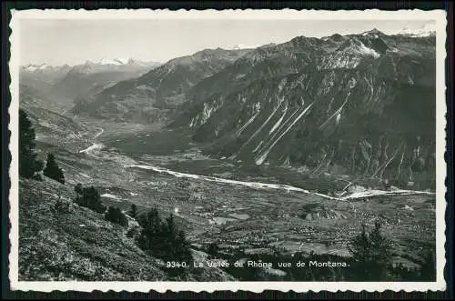 Foto AK Montana-Vermala Vallee du Rhone Randogne 1961 gelaufen