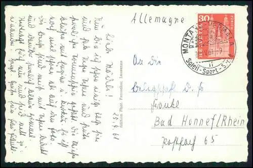 Foto AK Montana-Vermala Vallee du Rhone Randogne 1961 gelaufen