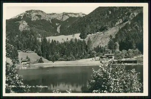 Foto AK Unterwössen in Oberbayern Blick auf den See mit Hochgern