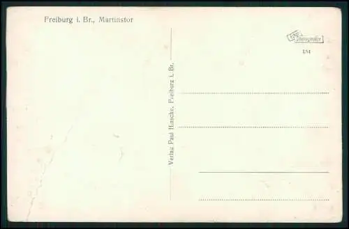 2x Foto AK Freiburg Breisgau Martinstor und Panorama der Stadt mit Kirchen 1940