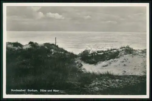 Foto AK Nordseebad Borkum Düne und Meer Urlaub Sommerfrische 1936-40