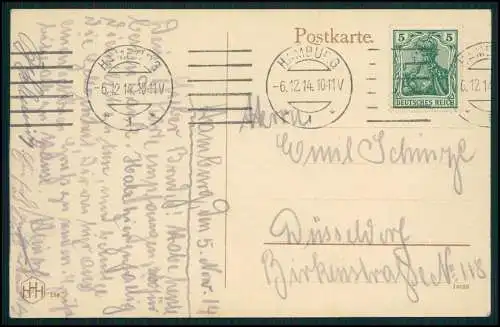AK Hamburg Alsterpartie Kleine und große Badegäste Spaziergänger  1914 gelaufen