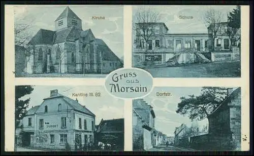 AK Morsain Aisne, das ganze Dorf mit Kirche vor dem Krieg 1915 Feldpost gelaufen