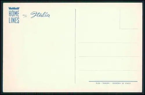 AK Künstler Ansichtskarte Postkarte - MS Italia, Home Lines, Passagierschiff