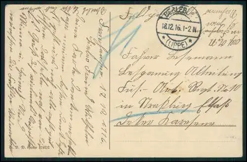 AK Glück und Frieden Tauben 1916 Feldpost nach Berlebeck Detmold Lippe gelaufen