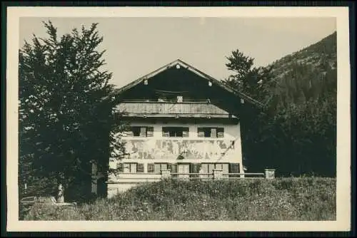 Foto Neuhaus Schliersee Lr. Miesbach Bergheim der Isarwerke Relief an Hauswand