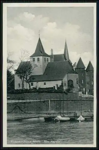 AK Köln Rodenkirchen am Rhein Rheinpromenade Blick auf alte Kapelle Kirche 1937