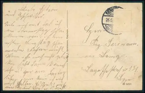 AK Truppenübungsplatz Senne Bielefeld Detmold Kommandantur Kantine 1918 gelaufen