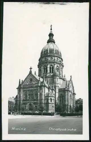 Foto 19x12 cm Mainz am Rhein, Kaiserstraße, Evangelische Christuskirche 1928-33