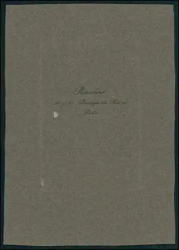 Foto Passepartout 16×11cm 1. WK französischer Soldat Standportrait 1915 Widmung