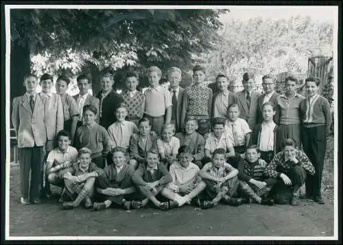 Foto 18×13cm Schulklasse Jungs Entlassungsjahr 1956 Schule Lahnstein Koblenz