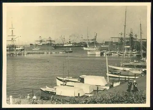 Foto 18x13cm Kopenhagen Dänemark Hafen Anlagen Schiffe Rheden Lystbadehavn 1941