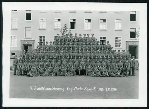 Foto 18x13cm - 2. Zug V. Ausbildungslehrgang Erg. Nachrichten Kompanie 6 - 1936