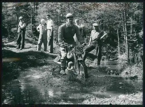 Pressefoto 18x13cm Motorrad Motocross-Rennen im Gelände 1950-65 NRW u.a. Nr. 50