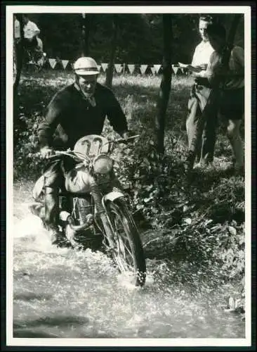 Pressefoto 15x13cm Motorrad Motocross-Rennen im Gelände 1950-65 NRW u.a. Nr. 48