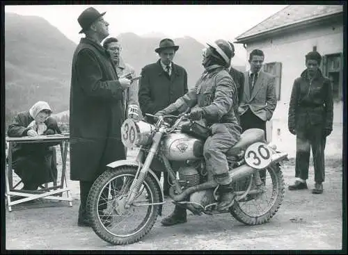 Pressefoto 18x13cm Motorrad Motocross-Rennen im Gelände 1953-65 NRW u.a. Nr. 35