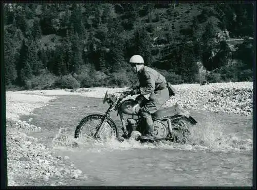 Pressefoto 18x13cm Motorrad Motocross-Rennen im Gelände 1953-65 NRW u.a. Nr. 31