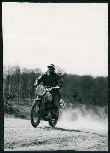 Pressefoto 18x13cm Motorrad Motocross-Rennen im Gelände 1953-65 NRW u.a. Nr. 29