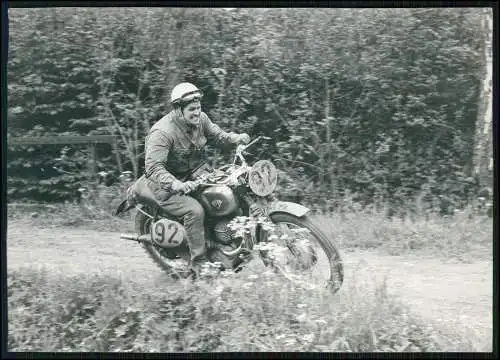 Pressefoto 18x13cm Motorrad Motocross-Rennen im Gelände 1953-65 NRW u.a. Nr. 20