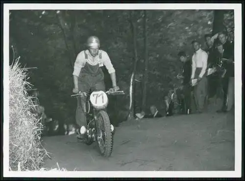 Pressefoto 18x13cm Motorrad Motocross-Rennen im Gelände 1953-65 NRW u.a. Nr. 19