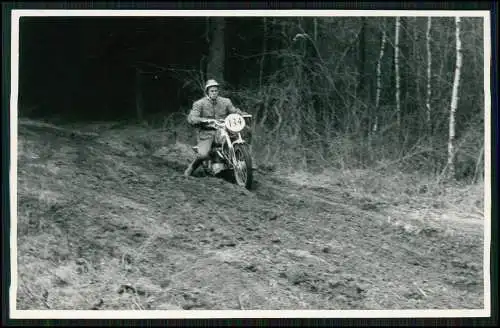 Foto AK 14x9 Motorrad Motocross-Rennen Gelände 1953-65 Nordrhein-Westfalen Nr. 7