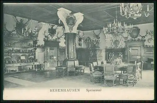 AK Bebenhausen Tübingen am Neckar Jagdschloss Speisesaal 1907 gelaufen