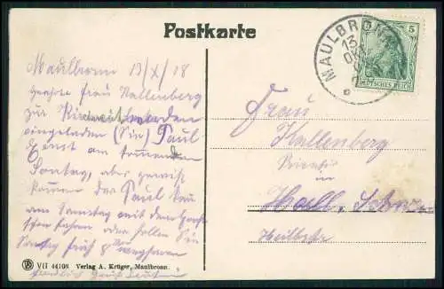 AK Maulbronn im Schwarzwald Kloster, Hauptschiff mit Chorgestühl 1908 gelaufen