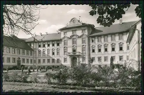 2x AK Bad Wurzach Schloss Salvatorkolleg Außenansicht Vorderseite Gartenanlage