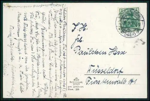 AK Telefon-Gespräch London Brüssel General von Emmich 1914 gel. Cramers Karte